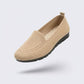 Black orthopedic flats for women with a soft rounded toe and padded insole