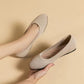 Orthopedic ballet flats with a supportive footbed, in khaki, black, blue, gray and wine red