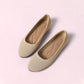 Orthopedic ballet flats with a supportive footbed, in khaki, black, blue, gray and wine red
