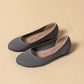 Orthopedic ballet flats with a supportive footbed, in khaki, black, blue, gray and wine red