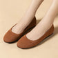Orthopedic ballet flats with a supportive footbed, in khaki, black, blue, gray and wine red
