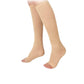 Knee-high compression stockings in nude and black, ending just below the knee