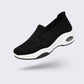Pink orthopedic sneakers with a soft knit upper and cushioned arch support