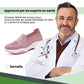 Pink orthopedic sneakers with a soft knit upper and cushioned arch support