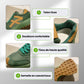 Women's orthopedic sneakers in beige, black and green with a cushioned sole