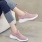 Women's orthopedic comfort sneakers with a breathable knit upper, in pink, gray, black or brown