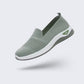 Women's orthopedic sneakers on a wide cushioned sole, in black, green, pink, gray and beige