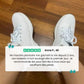 Orthopedic sneakers with a soft stretchy upper and a cushioned insole for sensitive feet