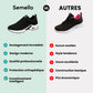 Orthopedic sneakers with a soft stretchy upper and a cushioned insole for sensitive feet