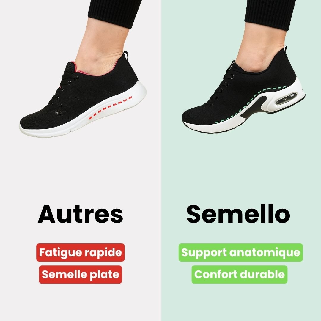 Orthopedic sneakers with a soft stretchy upper and a cushioned insole for sensitive feet