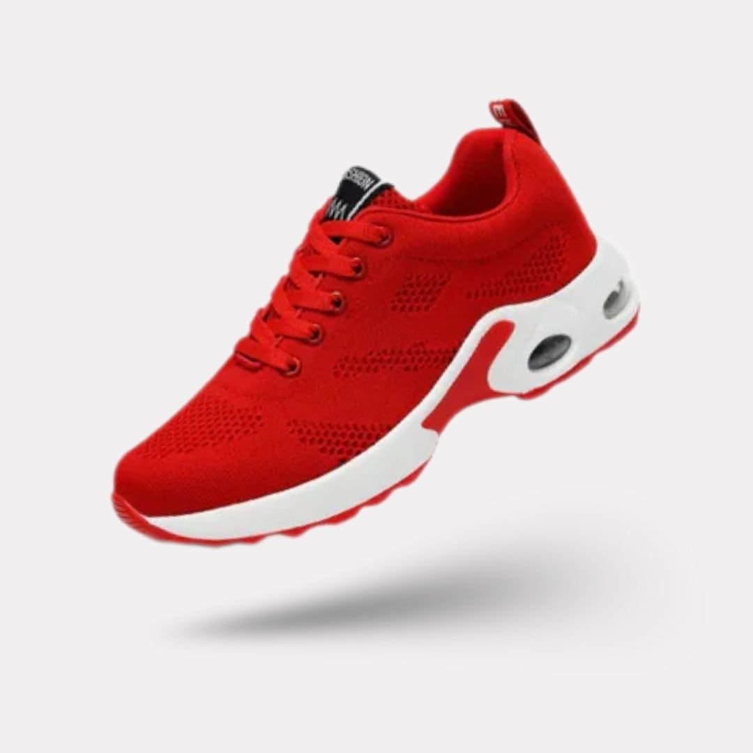 Orthopedic sneakers with a soft stretchy upper and a cushioned insole for sensitive feet
