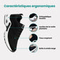 Orthopedic sneakers with a soft stretchy upper and a cushioned insole for sensitive feet