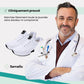 Orthopedic sneakers with a soft stretchy upper and a cushioned insole for sensitive feet