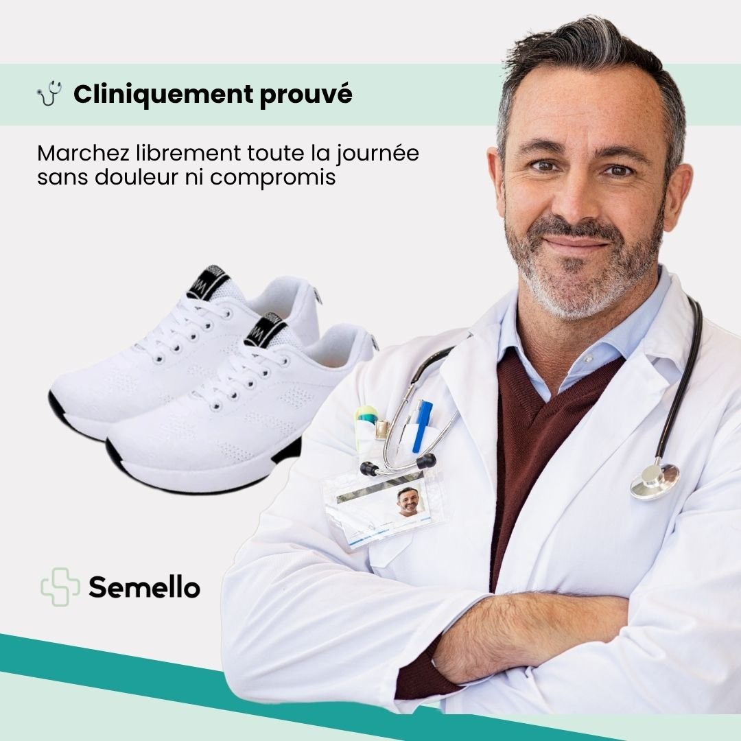 Orthopedic sneakers with a soft stretchy upper and a cushioned insole for sensitive feet