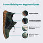 Gray breathable mesh safety sneakers with a protective toe and lace-up front