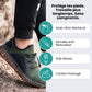 Gray breathable mesh safety sneakers with a protective toe and lace-up front