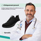 Orthopedic safety sneakers with a reinforced toe cap and a lightweight cushioned sole