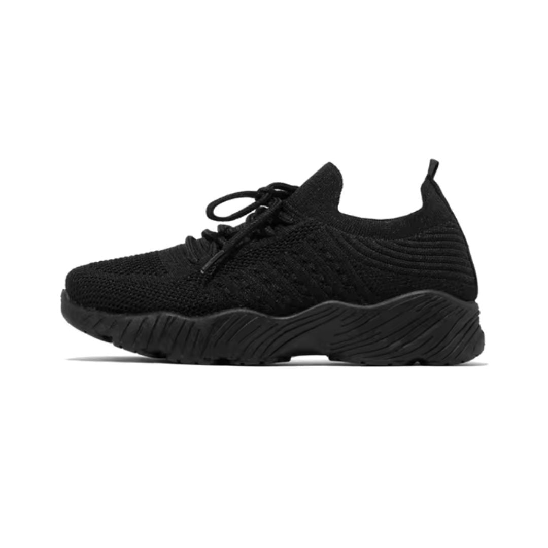 Women's breathable mesh sneakers with orthopedic arch support, in black, pink, gray and red