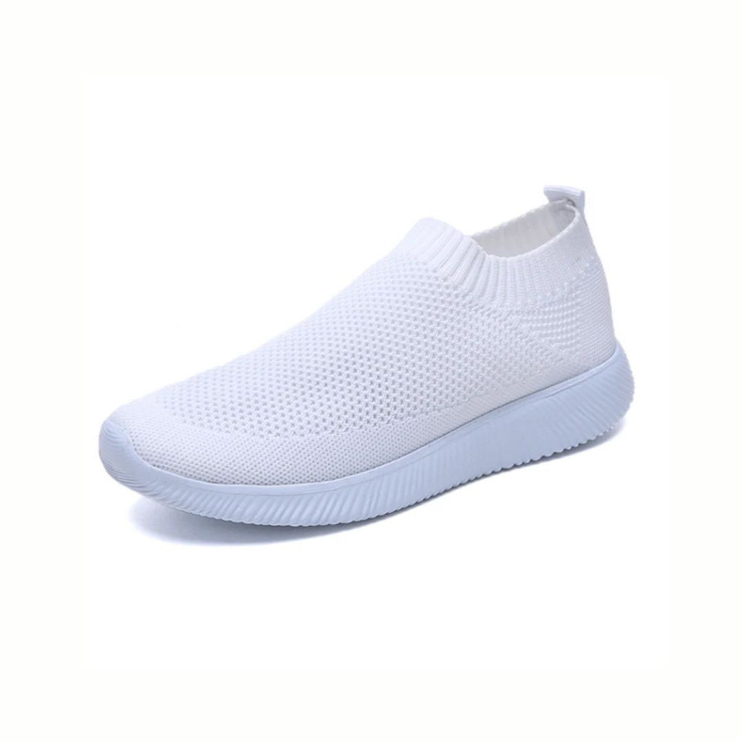 Women's orthopedic sneakers with a lace-up upper and a thick cushioned midsole