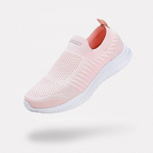Women's orthopedic sneakers with a lace-up upper and a thick cushioned midsole