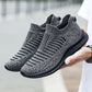 Beige orthopedic sneakers for men with a lace-up upper and thick supportive sole