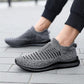 Beige orthopedic sneakers for men with a lace-up upper and thick supportive sole