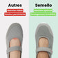 Women's breathable knit sneakers with a lightweight sole, in gray, black and wine red