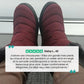 Women's waterproof winter boots in red, black, navy, gray and caramel with lugged soles