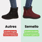 Women's waterproof winter boots in red, black, navy, gray and caramel with lugged soles