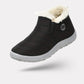 Fleece-lined waterproof winter boots for women in green, red, black and blue with non-slip soles