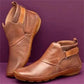 Orthopedic ankle boots with a cushioned footbed, in blue, gray, red, brown and green
