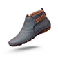 Orthopedic ankle boots with a cushioned footbed, in blue, gray, red, brown and green