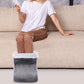 Electric foot warmer with a lined inner pocket that both feet slide into