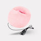Soft velvet heated foot warmer with an open pocket for both feet, in gray, pink or caramel