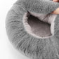 Soft velvet heated foot warmer with an open pocket for both feet, in gray, pink or caramel