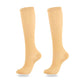 Knee-high compression socks for lighter legs, in black, nude, white, gray and blue