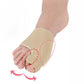 Knitted correction sock with toe loops that hold the big toe straight