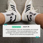 Set of white non-slip socks with rubber grip dots printed on the sole