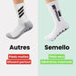 Set of white non-slip socks with rubber grip dots printed on the sole