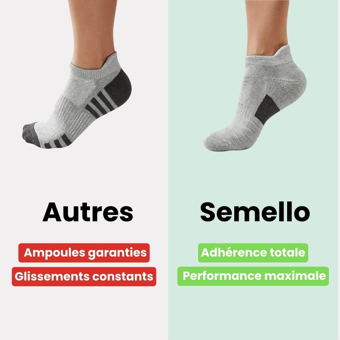 Three pairs of non-slip grip socks with rubber dots on the sole, in gray, black or white