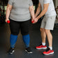 Plus size compression socks in 2XL to 4XL, worn up the calf, in black, white, gray or red