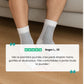 Knee-high therapeutic compression socks worn from the foot up to below the knee
