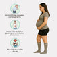 Pregnancy compression socks with gentle 15 to 20 mmHg support, worn up to the knee