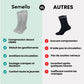 Pregnancy compression socks with gentle 15 to 20 mmHg support, worn up to the knee