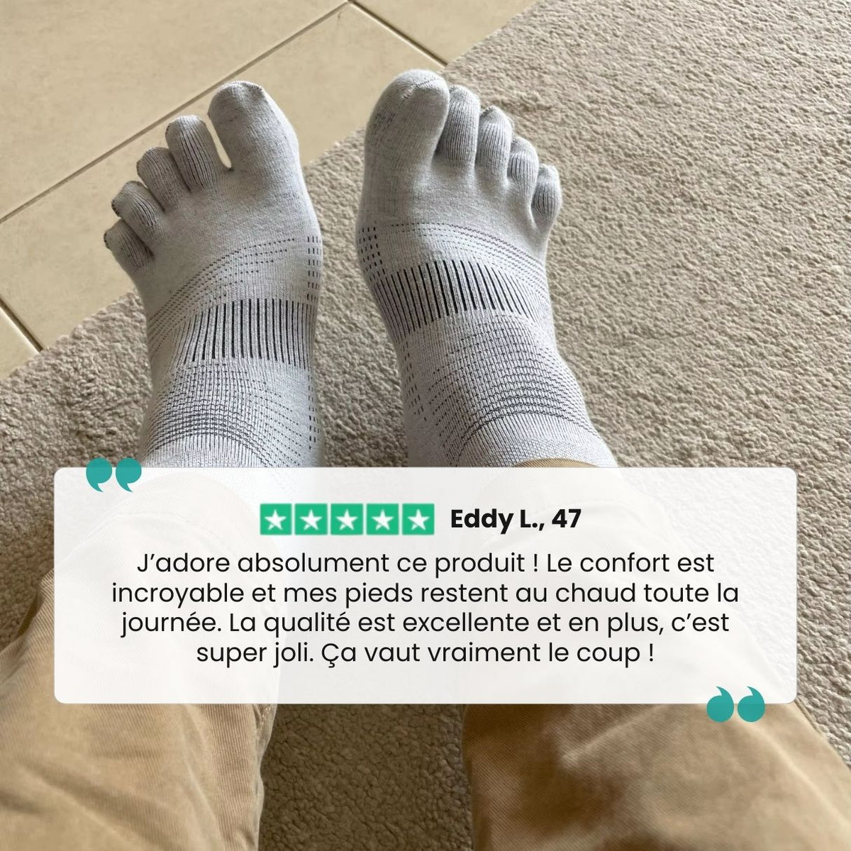 Breathable five-toe sport socks with a separate pocket per toe, in gray, black, blue and red