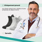Ribbed technical sport socks with a compression arch band, in gray, white and black