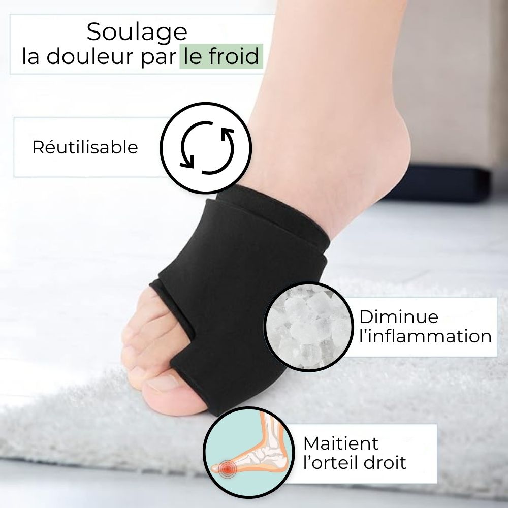 Cold therapy socks with gel packs that wrap around the foot for cooling relief