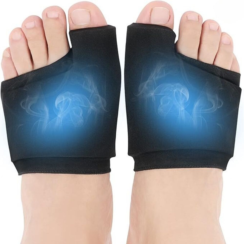 Cold therapy socks with gel packs that wrap around the foot for cooling relief