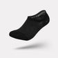 Thin bamboo fiber socks in black, white and mixed colors, sitting just above the ankle