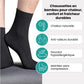 Bamboo fiber crew socks worn at the ankle, in five-pair packs of black, gray or navy